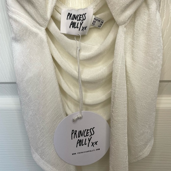 NWT Princess Polly Loriella Ring Detail Crop Top White - Picture 3 of 6
